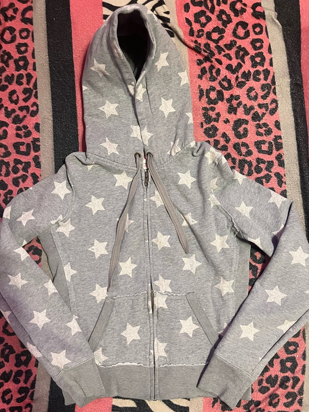 Vintage PINK Victoria's Secret star zipup jacket